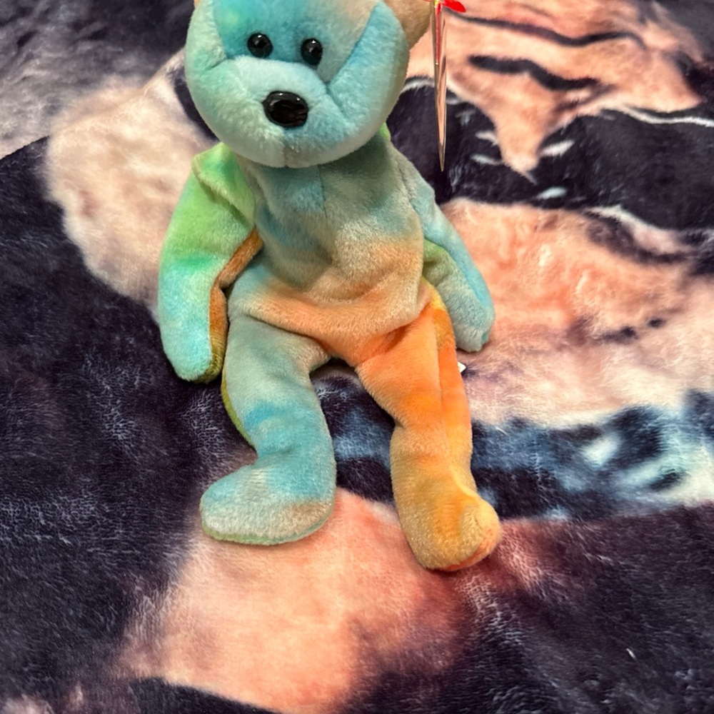 Ty Beanie Baby Garcia Bear Tie Dye Grateful Dead w/ Tag